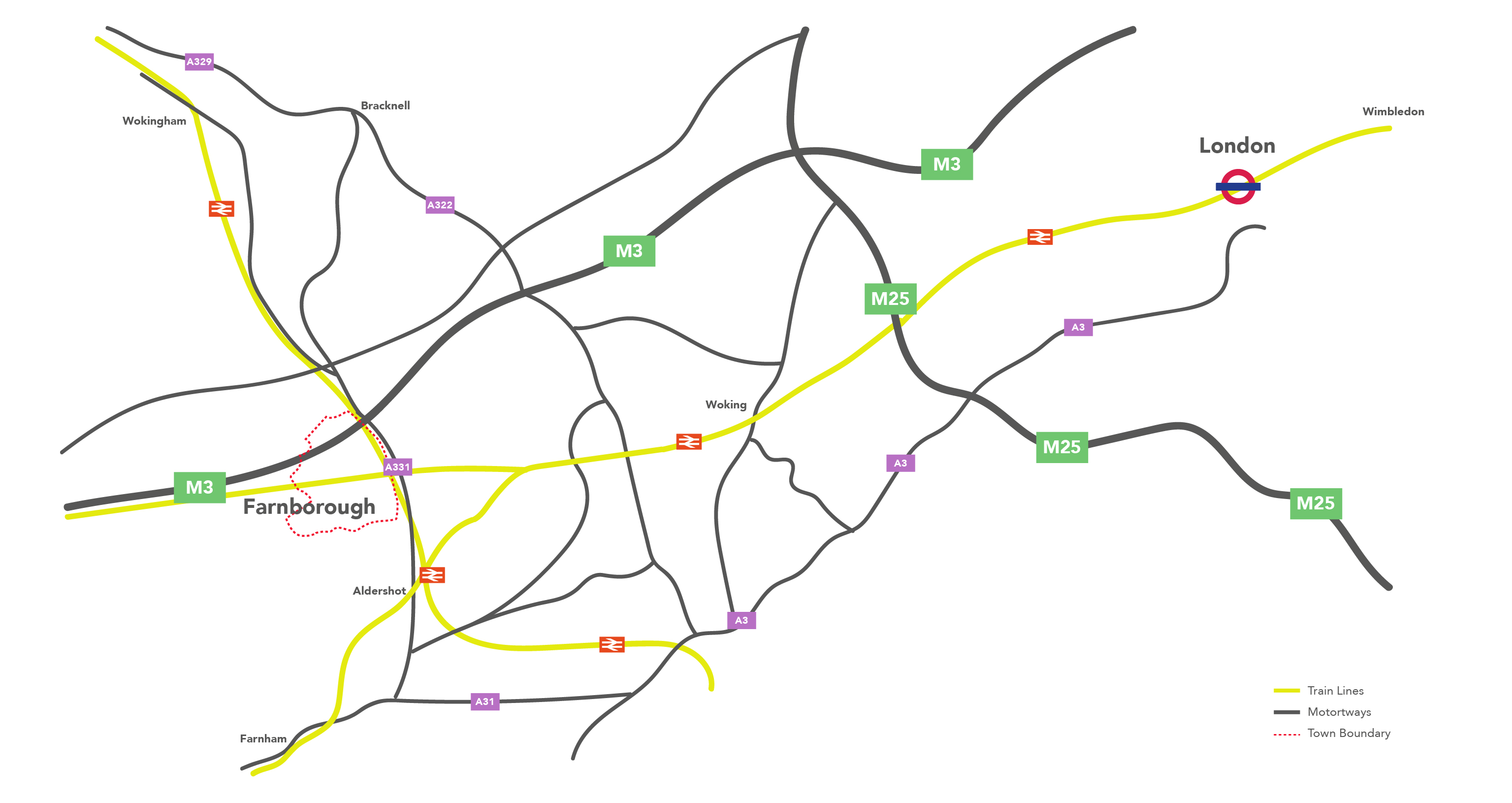 Farnborough transport links