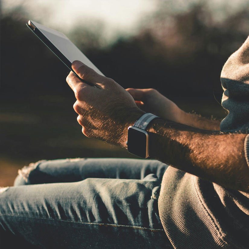 Reader using a tablet
