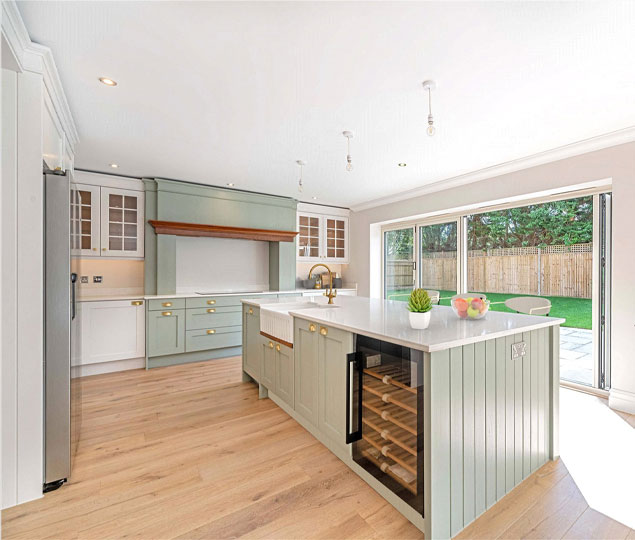 A kitchen in the Orchard and Maple House developments