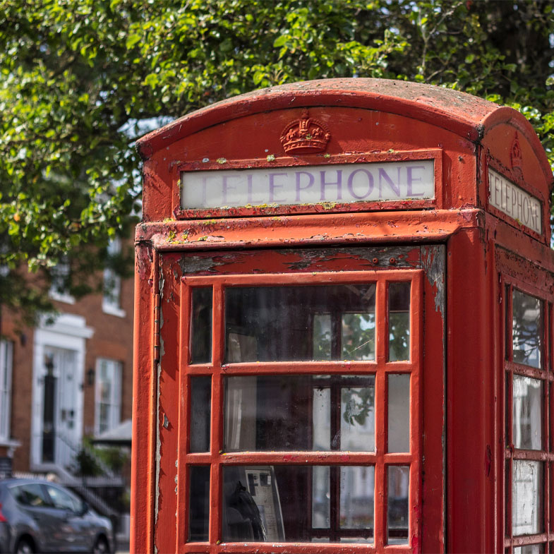 A telephone on Wokingham high street